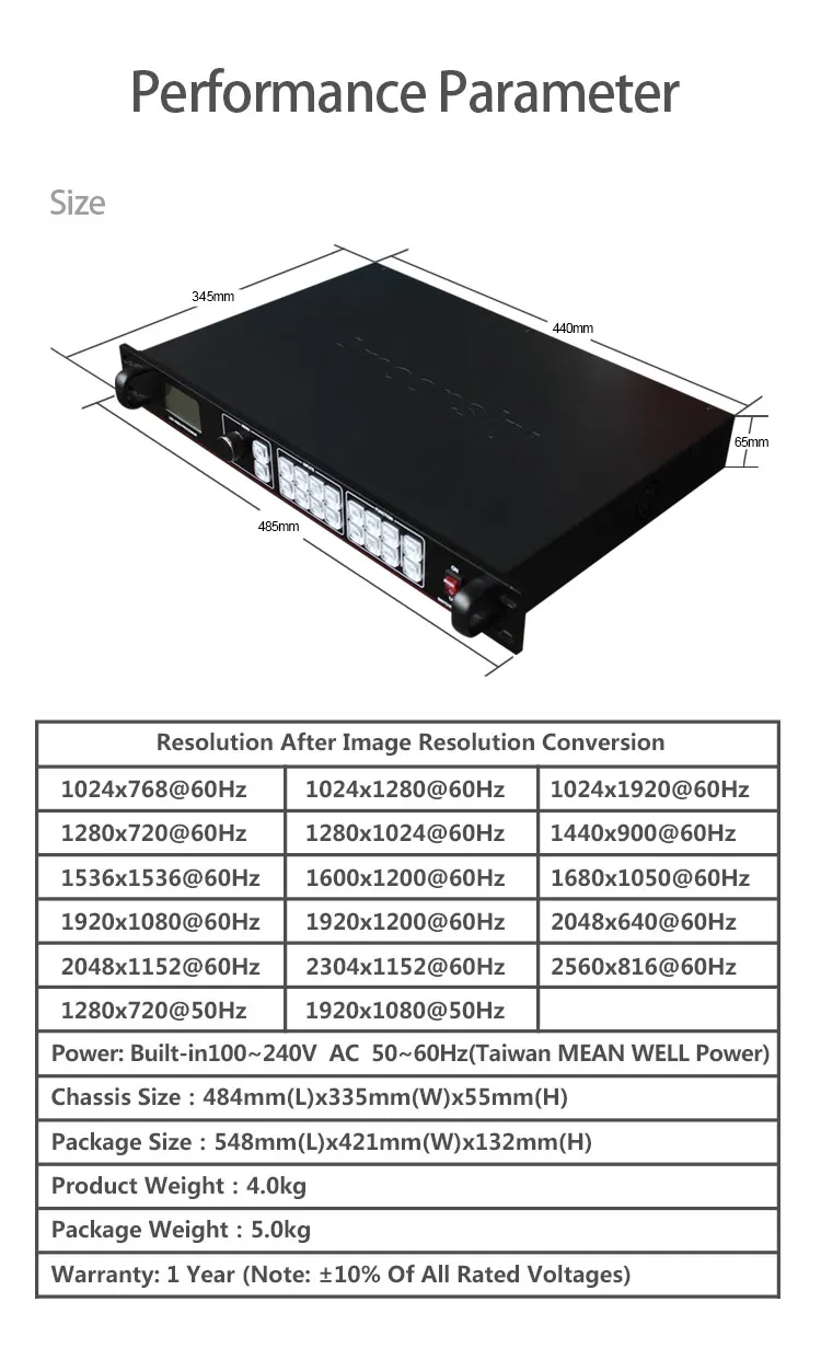 ams-lvp815u led processador de parede vídeo comparar