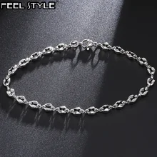 4,5 мм 21,5 см 316L браслет из нержавеющей стали кофейные бобы звено цепи браслет для мужчин и женщин ювелирные браслеты