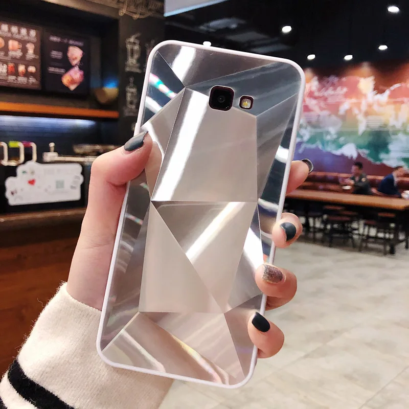 Mirror Diamond Phone Case For Samsung J2 J4 J5 J6 J8 A6 A8 Plus Prime 2018 A10 A20 A30 A40 A70 M10 M20 M30 Glitter Back Cover | Мобильные