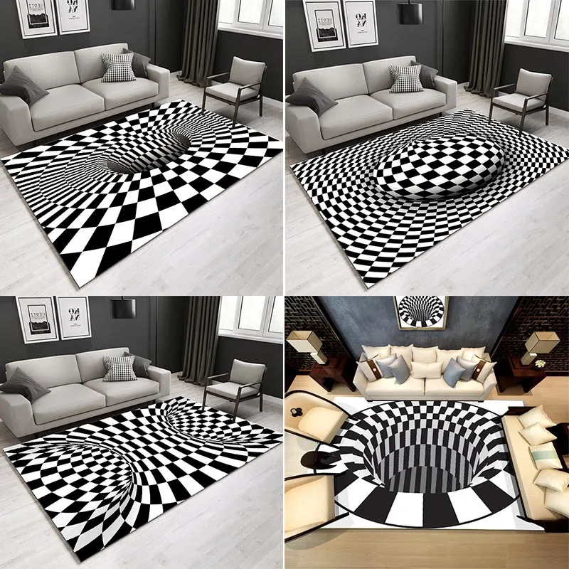 RULDGEE Printed Area Rug 3D HOME Letter Printed Alfombra Room Area Rug Floor Carpet For Living Room Bedroom Home Decorative Pad