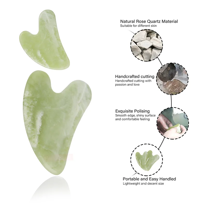 Gua Sha Scraper Natural Jade Guasha Board SPA Body Care Portable Skin Massager Acupuncture Therapy Gua Sha Scraping Massage