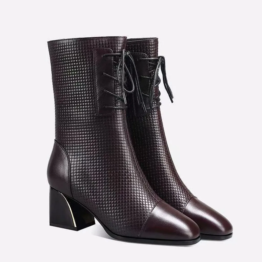 Женская обувь; Botas; сапоги до колена на высоком каблуке; Цвет Черный; на молнии; сезон зима-осень; теплые плюшевые сапоги до середины икры из натуральной коровьей кожи;# J30