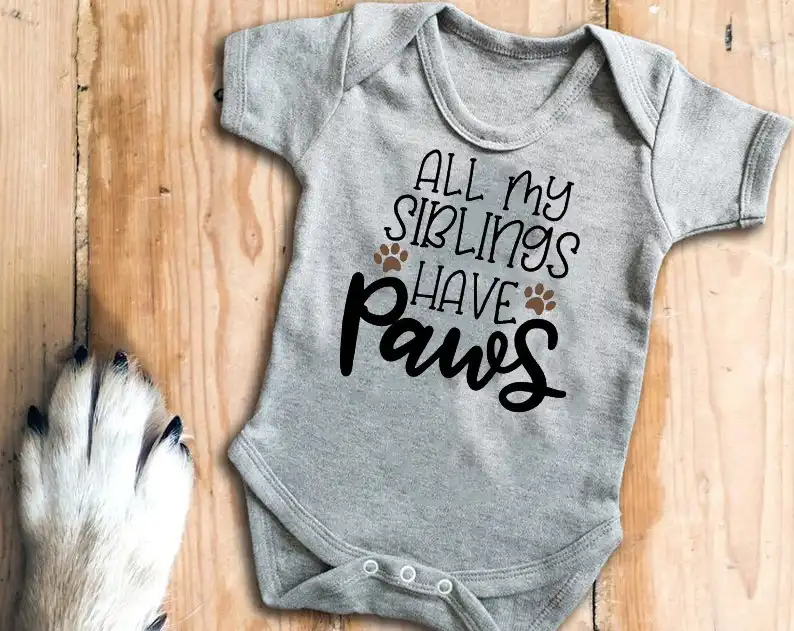 my sibling has paws baby grow
