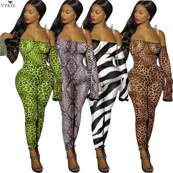 

Summer Sexy Jumpsuit Women Rompers Full Sleeve Print Perspective Street Night Clubwear Party Bandage Elegant One Piece Outfits