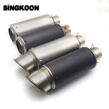 

FOR honda grom msx125 forza 125 varadero 125 cb500f 51/61mm Inlet Universal motorcycle exhaust scape moto muffler Pipe