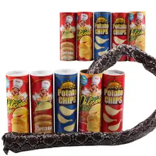 MeterMall Funny Tricky Toys Plastic Potato Chip Can Jump Fake Snake Joke Prank Fool's Day Toy(China)