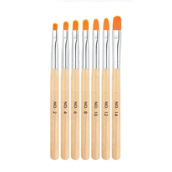 

7pcs/set UV Gel Brush Painting Pen For Manicure Painting Wooden UV Gel Nail Art Acrylic Polish Tips Pen Manicure Tools Set