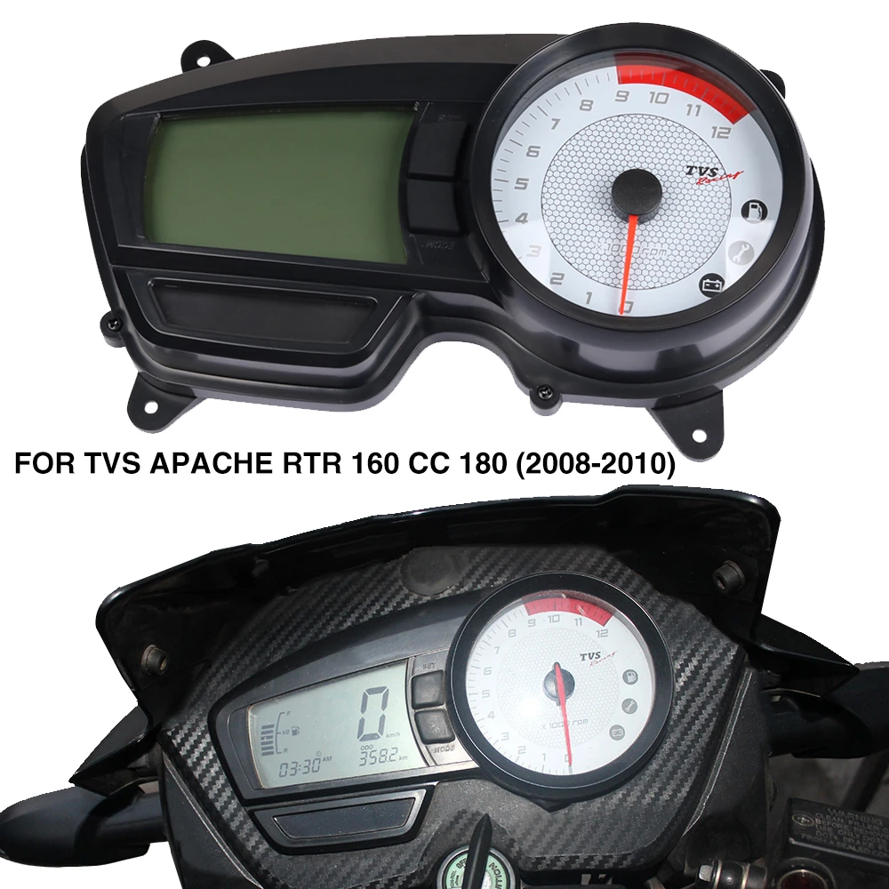 Motorcycle Speedometer Odometer Digital Indicator Instrument Tachometer Clock Meter Fuel Meter For Tvs Apache Rtr 160 Cc 180 Instruments Aliexpress Motorcycle Speedometer Odometer Digital Indicator Instrument Tachometer Clock Meter Fuel Meter For Tvs Apache Rtr 160 Cc 180 Instruments Aliexpress