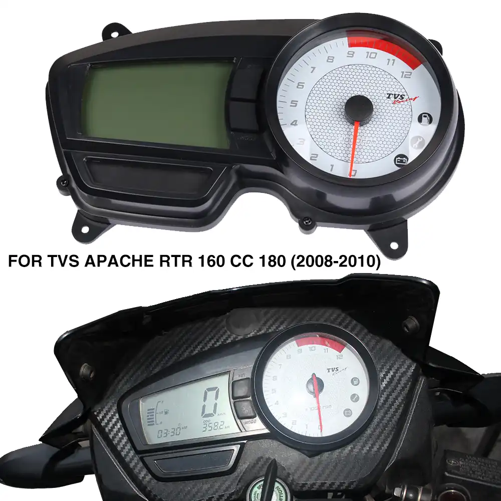 Motorcycle Speedometer Odometer Digital Indicator Instrument Tachometer Clock Meter Fuel Meter For Tvs Apache Rtr 160 Cc 180 Instruments Aliexpress Motorcycle Speedometer Odometer Digital Indicator Instrument Tachometer Clock Meter Fuel Meter For Tvs Apache Rtr 160 Cc 180 Instruments Aliexpress
