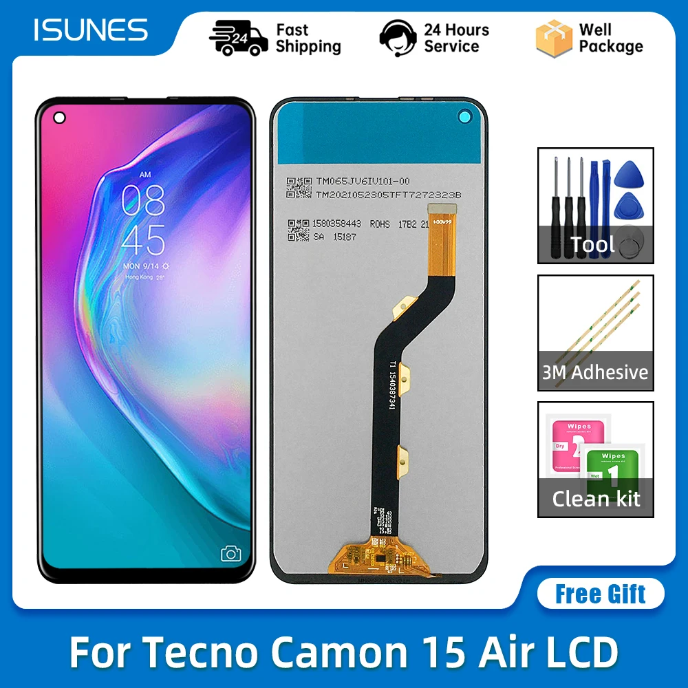 6 &quotоригинальный для Tecno Camon 15 Air CD6 ЖК-дисплей кодирующий преобразователь