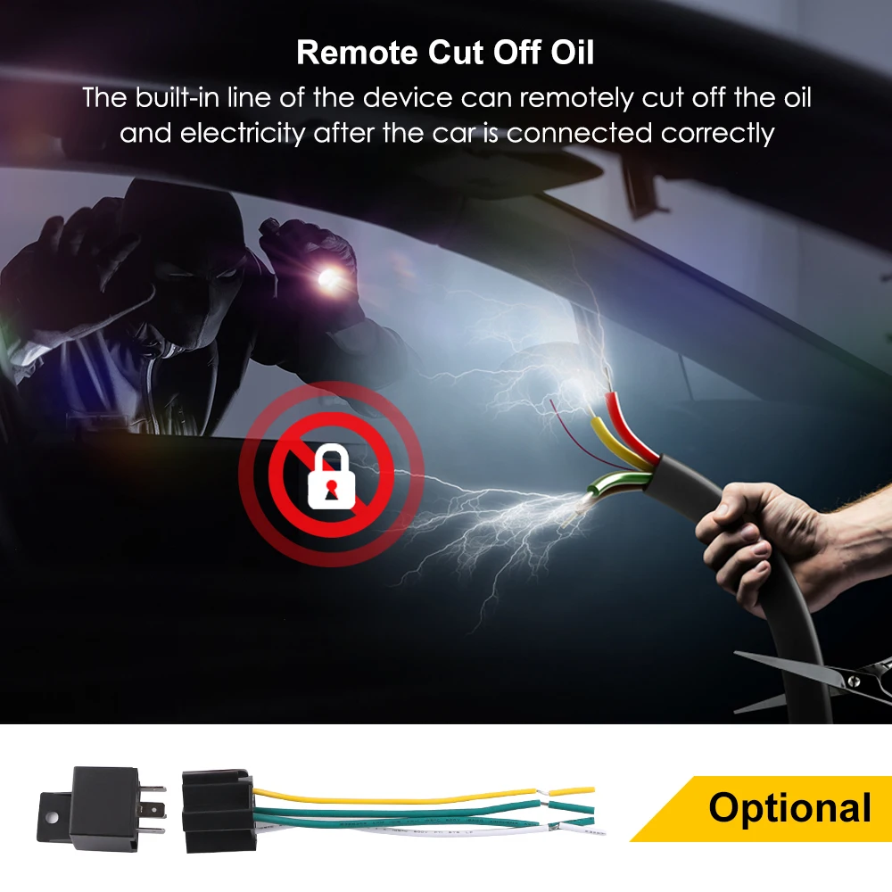 US $65.87 4G GPS Car Tracker GPS Locator Vehicle GPS Tracker Remote Cut Off Oil Voice Monitor Overspeed Alarm Tracking Device Free APP Web