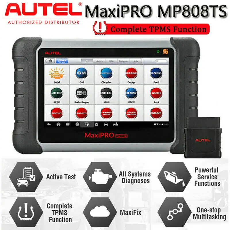AUTEL MaxiPRO MP808TS диагностический сканер программирование TPMS OBD2 автомобильная