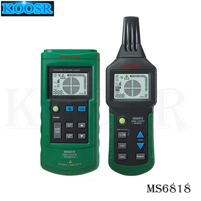 Портативный профессиональный кабельный трекер Mastech MS6818 локатор для