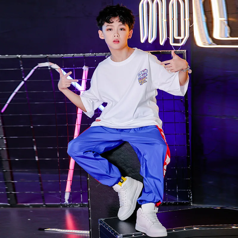 

Children Hip Hop Hip Hop Performance Wear Set BOY'S Loose Short Sleeve Trousers Dancing Dress Girls Jazz Dance Costume