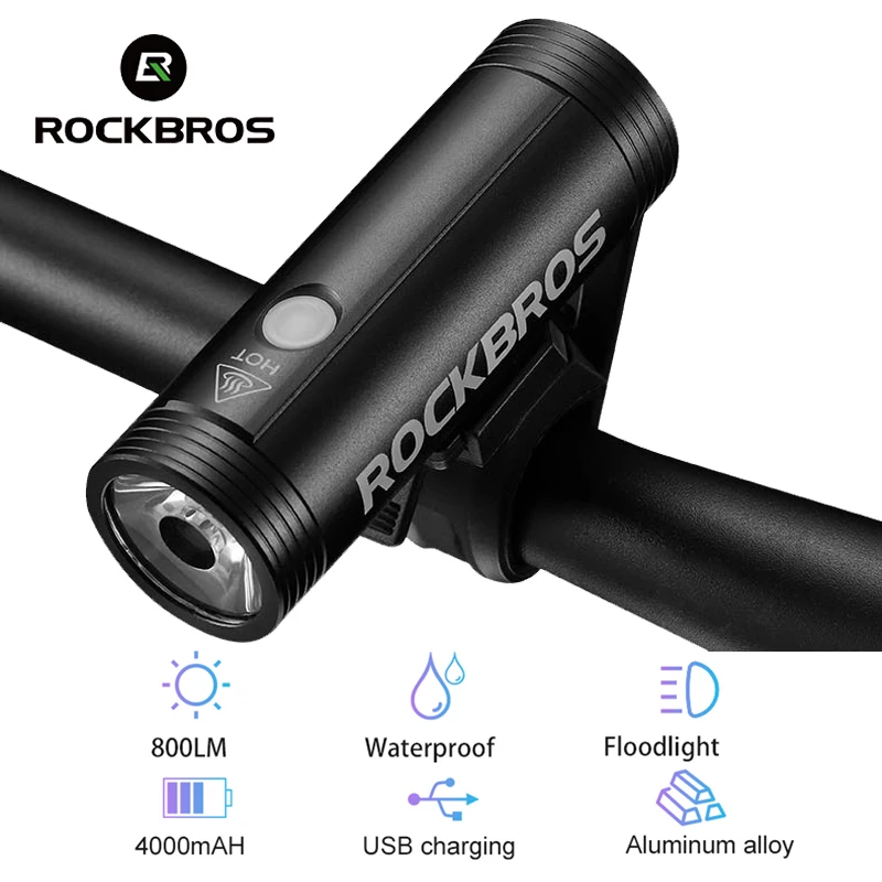 Велосипедный передний светильник ROCKBROS 400/800 люмен водонепроницаемый