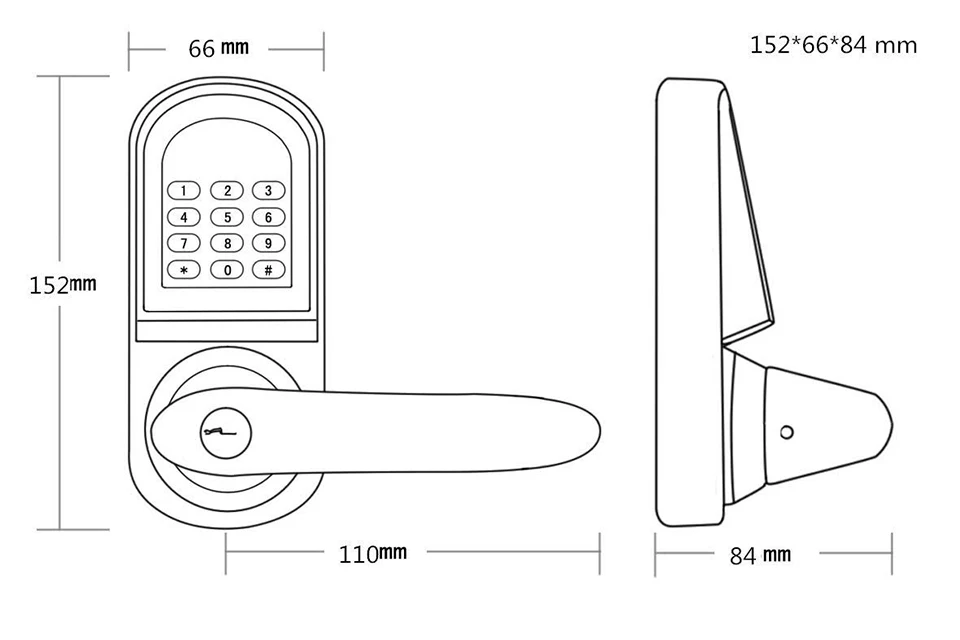 chave mecânica à prova de fogo madeira ferro porta hotel casa