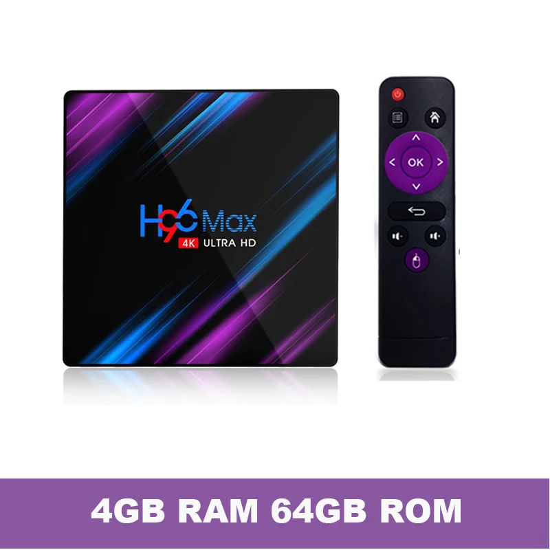 4GB 64GB Смарт ТВ приставка Android 9,0 Голосовое управление H96 Max RK3318 четырехъядерный 64 бит 4 ГБ 32 ГБ 64 Гб 2,4 ГБ/5,8 Гб Wifi BT 4,0 медиаплеер 4K Google - Цвет: 4GB 64GB