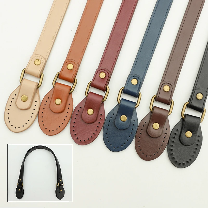 1Pair Leather Bag Handles Leather Fabric Shoulder Bag Strap DIY Handbag  Belt Handle Women Girl Handbags Accessories (Color : E Size : 60cm)