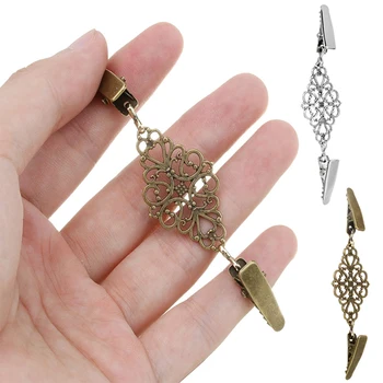 

Vintage Retro Sweater Cardigan Clips Keeper Brooches Shawl Duck Clip Buckles Clothes Decor Pin Brooch Metal Buckle