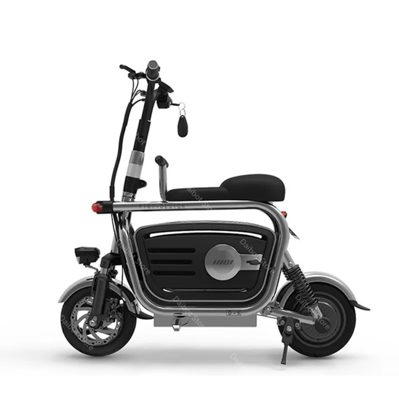 Electric Folding Bicycle Two Wheels Electric Bicycles Electric Scooter For GirlsLadies With SeatPet Basket 48V 80KM 40KMH  (31)