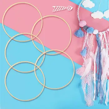 

13 Pcs Dream Catcher Ring Round Bamboo Hoop Fan Frame DIY Craft Tools Dream Catcher Making Circles for Photopgraph Props