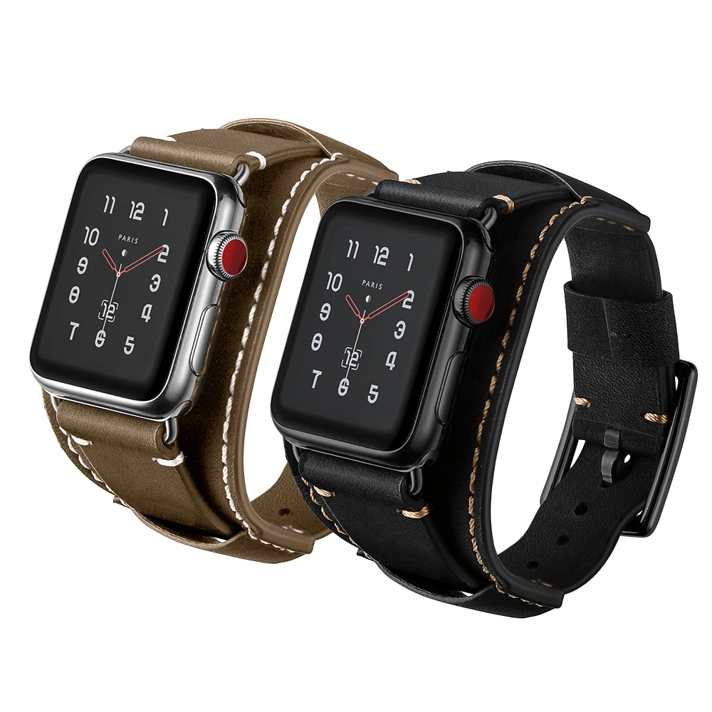 Аксессуары для наручных часов ремешок для наручных часов apple Watch 1/2/3/4/5 ремешок для наручных часов crazy horse кожаный браслет часы свинцового слоя из натуральной коровьей кожи