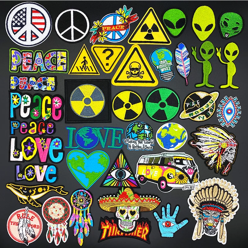 Alien Peace Movie Logo Embroidered Iron On Sew On Patch Badge For Clothes etc 