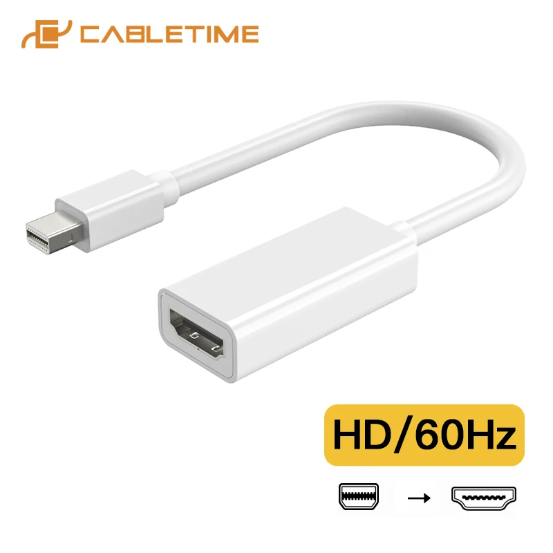 Переходник CABLETIME Mini DisplayPort HDMI переходник DP M/F 1080P 30 Гц для MacBook Pro Air iMac projector