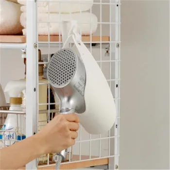 

Hanging Bathroom Hair Dryer Holder Cupboard Stand Flat Hair Holder Organizer Door Ring Dryer Shelf Rack Hairdryer Holder
