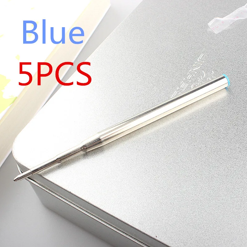 5Pcs 9.8cm Replaceable Metal Pen Refills 0.7mm Special Office Business Ballpoint Pen Refill Rods for Writing Office Stationery