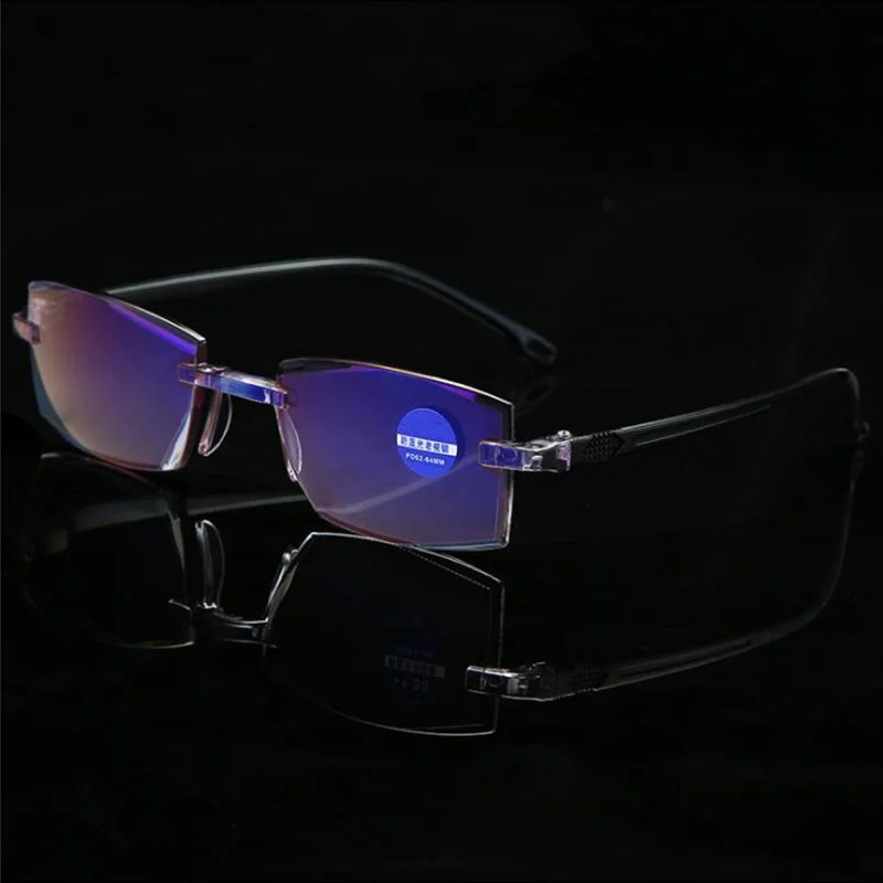 RBENN без оправы синий свет блокирующие очки для мужчин и женщин анти синий свет уплотнитель очки игровые очки для мужчин и женщин UV400 - Цвет оправы: Black