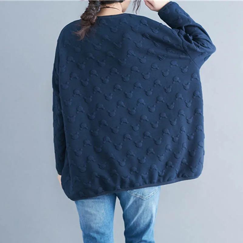 Осенняя Женская толстовка размера плюс, обхват груди 140 см, 8XL, Женская толстовка черного и синего цветов
