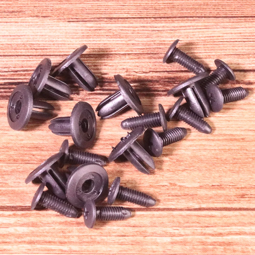 10x 90467-06017 9926-50-625 Black Plastic Screw Fastener Rivet Clips Fit For Mazda 323 626 329 MX-3 MX-6 for Toyota 4Runner MR2  (3)