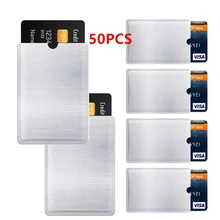 50 PIÈCES RFID Bloqueur Manches Anti-Vol RFID Carte Portefeuille Protecteur RFID Bloquant Manchon Vol D'identité Anti-Balayage Manchon de Carte