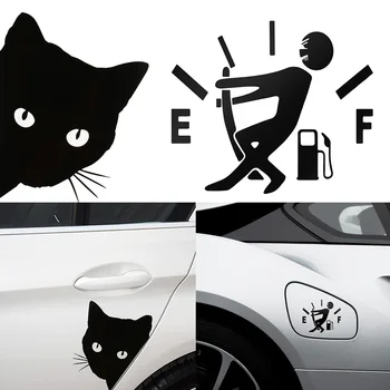 

Car Sticker cat face peering Decals Pet Cat Motorcycle Decorative Stickers Car Window Decals 12*15cm