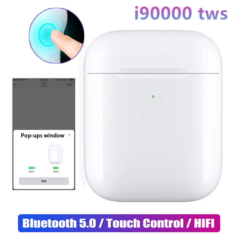 i90000 TWS 1:1 Супер копия наушники-вкладыши Bluetooth 5,0 беспроводная гарнитура PK W1 H1 чип Air 2 1536 Топ чип pop up
