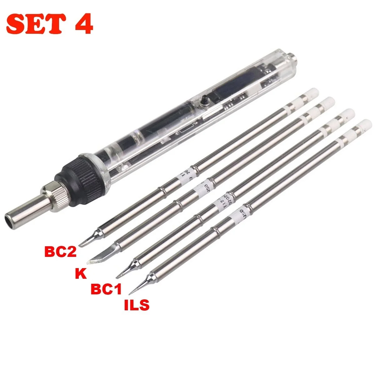 Portable Adjustable Temperature OLED Mini Electric Soldering Iron - 72W Soldering Station with BC2 Tip