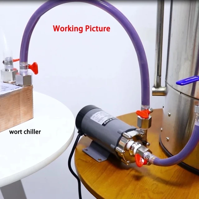 15R Mágneses Szivattyú És Rozsdamentes Acél Wort Heatercserő, 9,52*0,5*10 M Ellenáramú Sörhözés, Eu/Us Plogich Magnictive Pump - Image 6