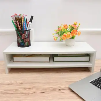 

Desktop Computer Supporting Shelf Desktop Shelving Storage Heightening Shelf for Computer Book Pen