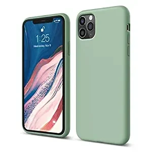 Мягкий Жидкий официальный силиконовый чехол для iPhone 11 Pro Max 8 Plus из микрофибры, Противоударная задняя крышка для iPhone X XR Xs MAX XS - Цвет: Зеленый