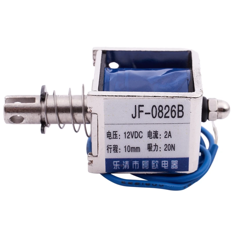 DC 12V 2A Тяговый линейный Электромагнит 10 мм 20N