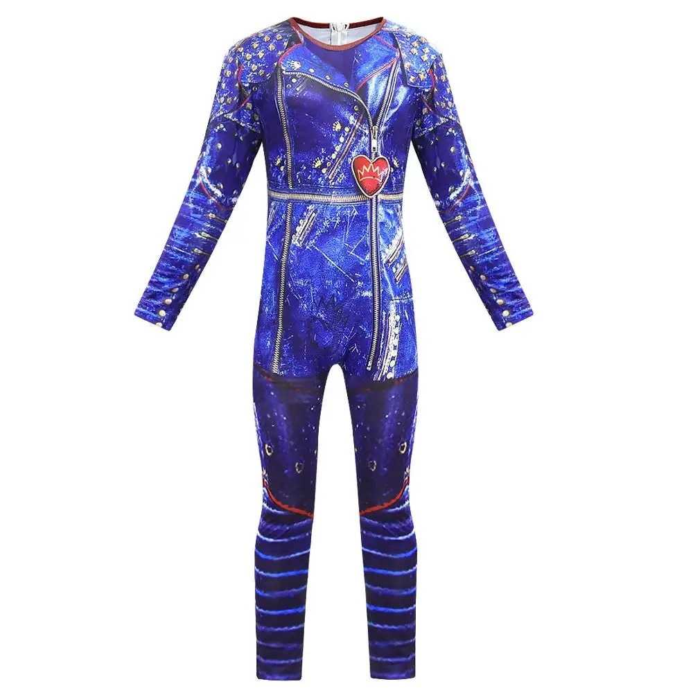 Детский карнавальный костюм из фильма «Потомки 3» для девочек, костюм для ролевых игр, Детский карнавальный костюм на Хэллоуин - Цвет: Jumpsuit