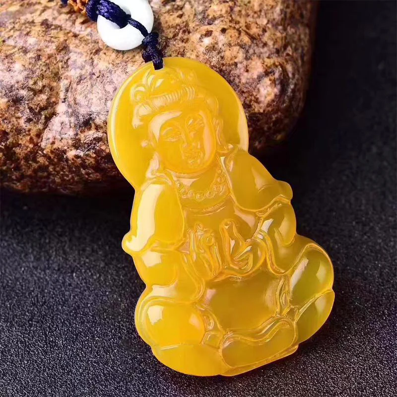 Легкий натуральный желтый Агат вид кулон