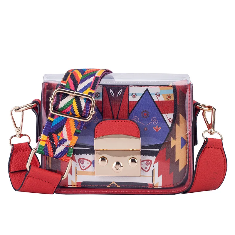 DAUNAVIA, женская сумка через плечо, модная сумка-мессенджер через плечо, новые роскошные сумки, женские сумки, дизайнерские сумки для женщин - Цвет: Красный