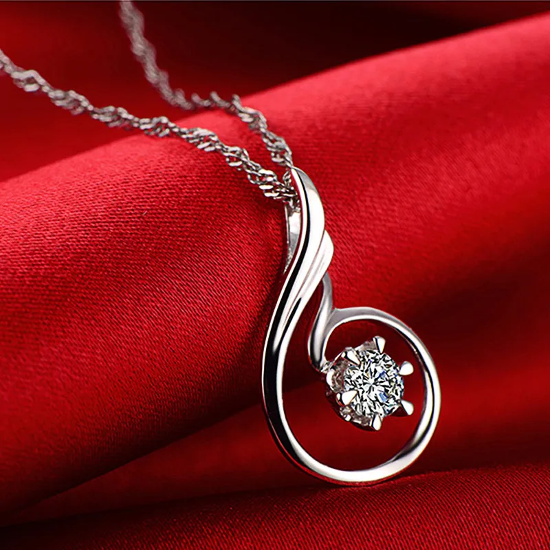 Твердые 18K золото 0.05ct натуральный алмаз кулон ожерелье для женщин- DHL