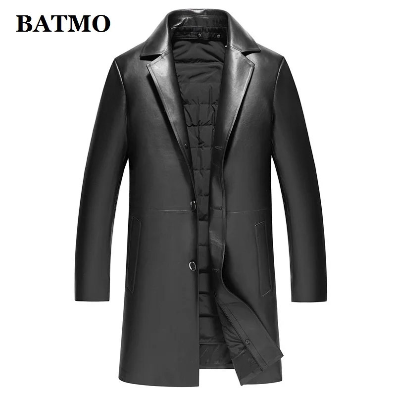 BATMO 2019 Новое поступление зимние 90% куртки из белой утки кожаный мужской пуховик