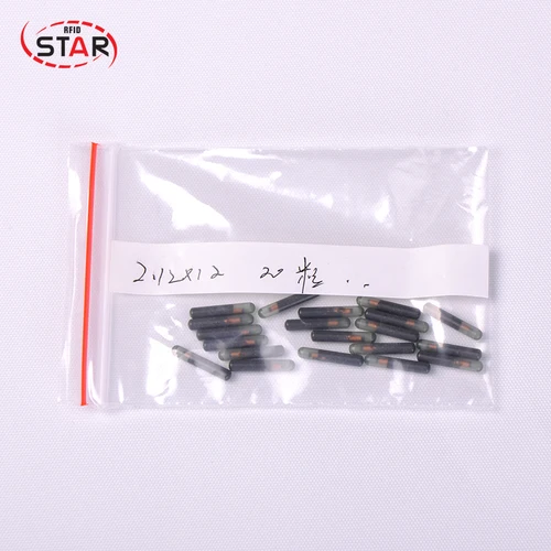 동물 주입용 동물 마이크로칩 전용 개 칩 소 RFID 태그, EM4305 FDX-B, 134.2KHz, ISO 11784/11785, 100 개, 1.25x7mm 5
