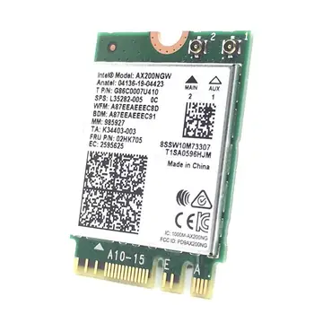 

For Intel AX200 2400Mbps Wireless AX200NGW NGFF M.2 Bluetooth 5.0 Wifi Network Card 2.4G/5G 802.11ac/ax
