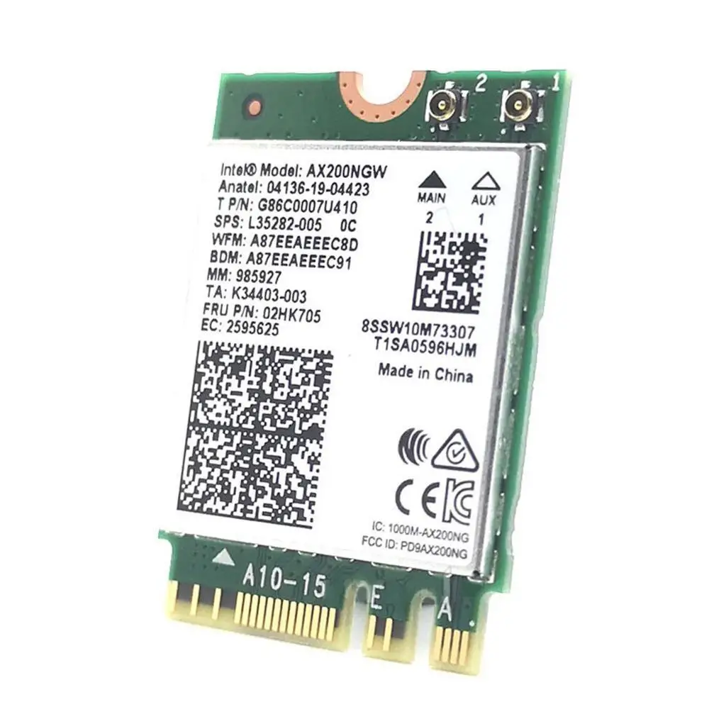Для Intel AX200 2400 Мбит/с Беспроводная AX200NGW NGFF M.2 Bluetooth 5 0 Wifi сетевая карта 2 4G/5G 802.11ac/ax |