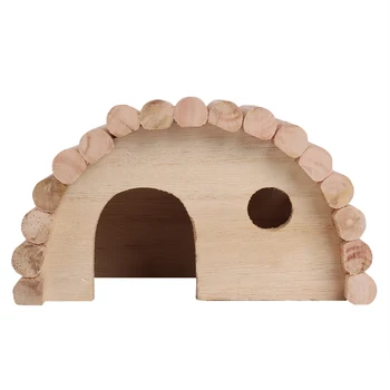 

Wooden Hamster Arch Bed Small Animal Warm House Hamster Nest Wooden Toy Small Hamster Biting And Climbing